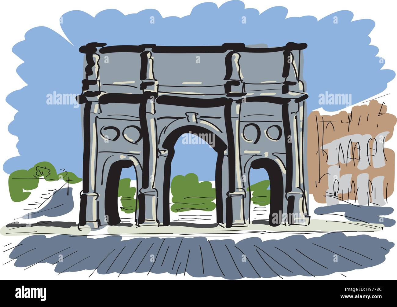Триумфальная арка Ставрополь вектор