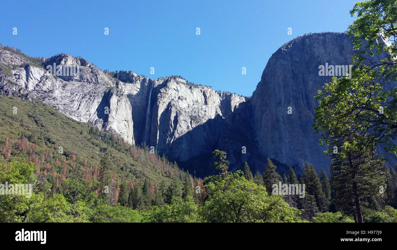 Waterfall in Yosemite National Park, Califonia, USA Stock Photo