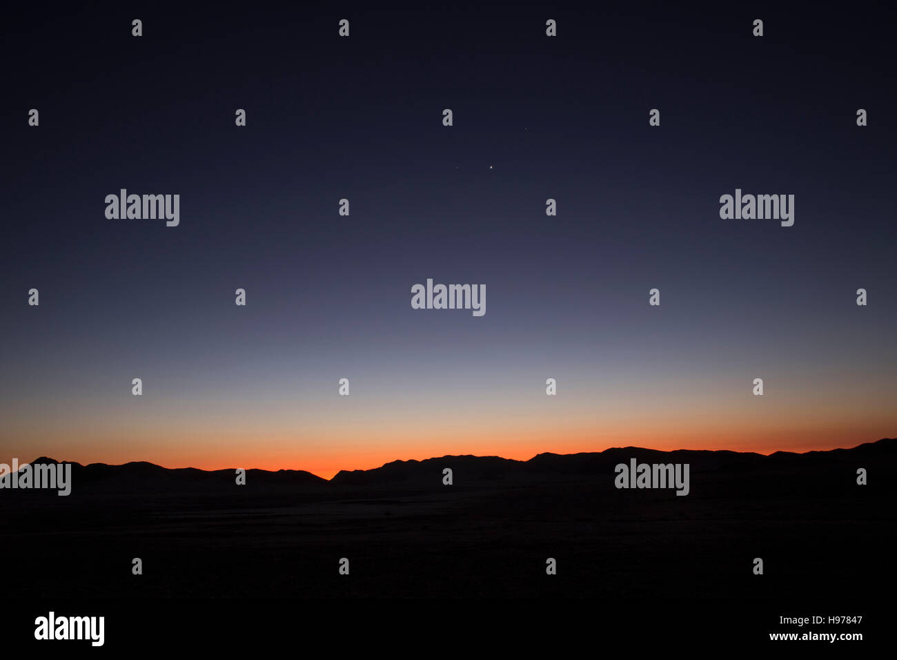 Sunset and night sky at Sesriem Namibia Stock Photo - Alamy