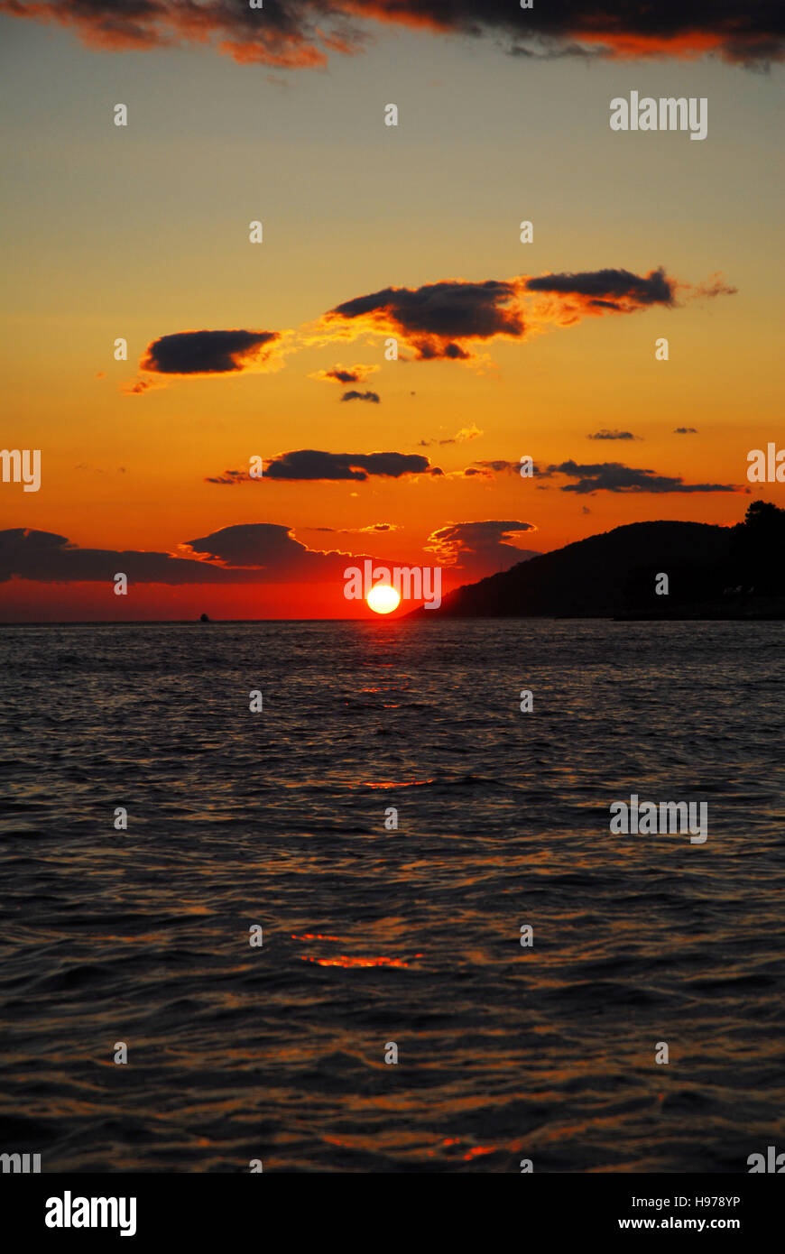 Croatia, Hvar, Sunset Stock Photo - Alamy
