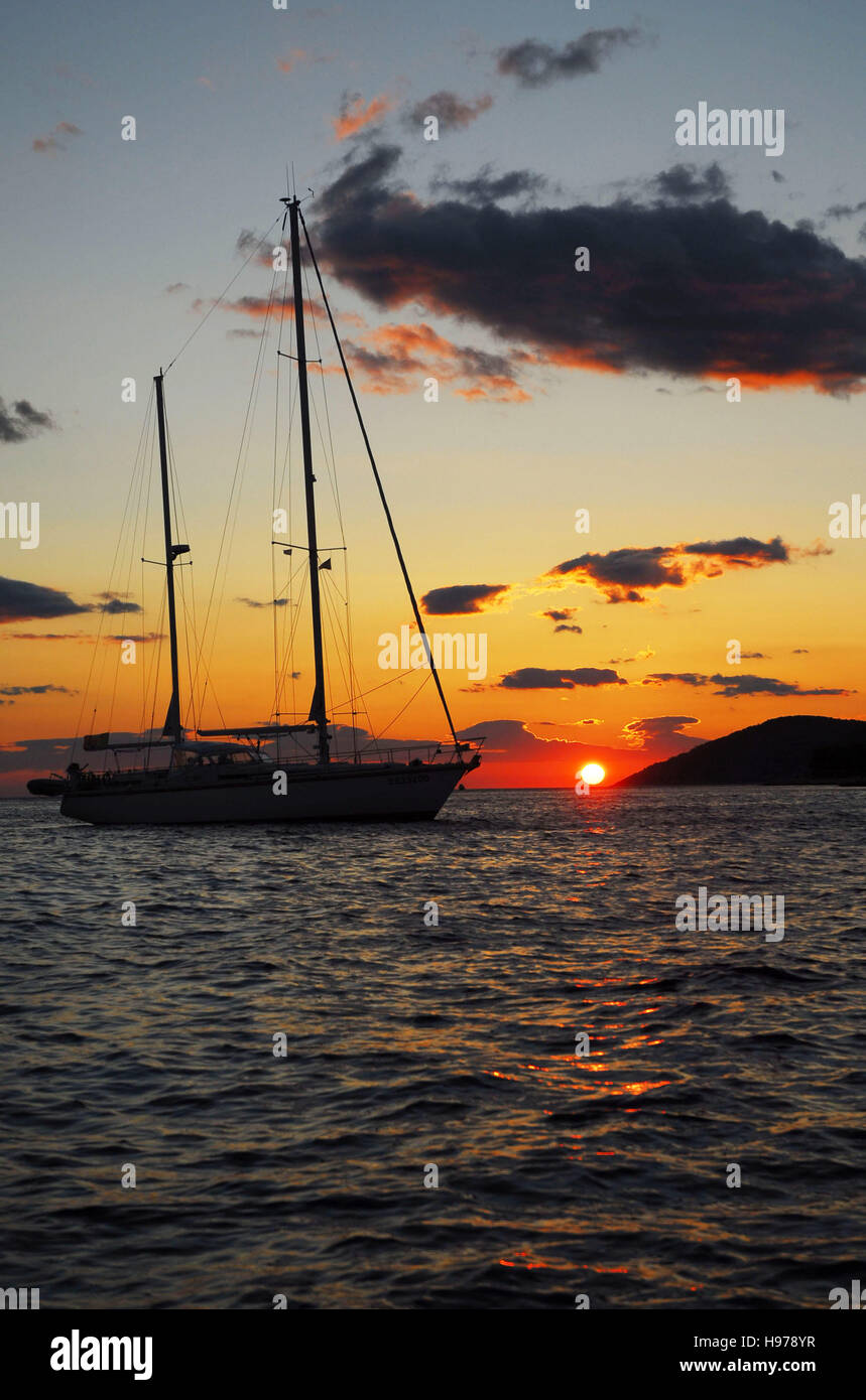 Croatia, Hvar, Sunset Stock Photo - Alamy