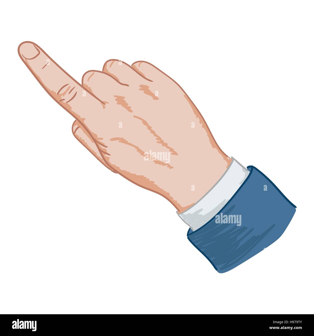 hand sign pointing finger Stock Vector