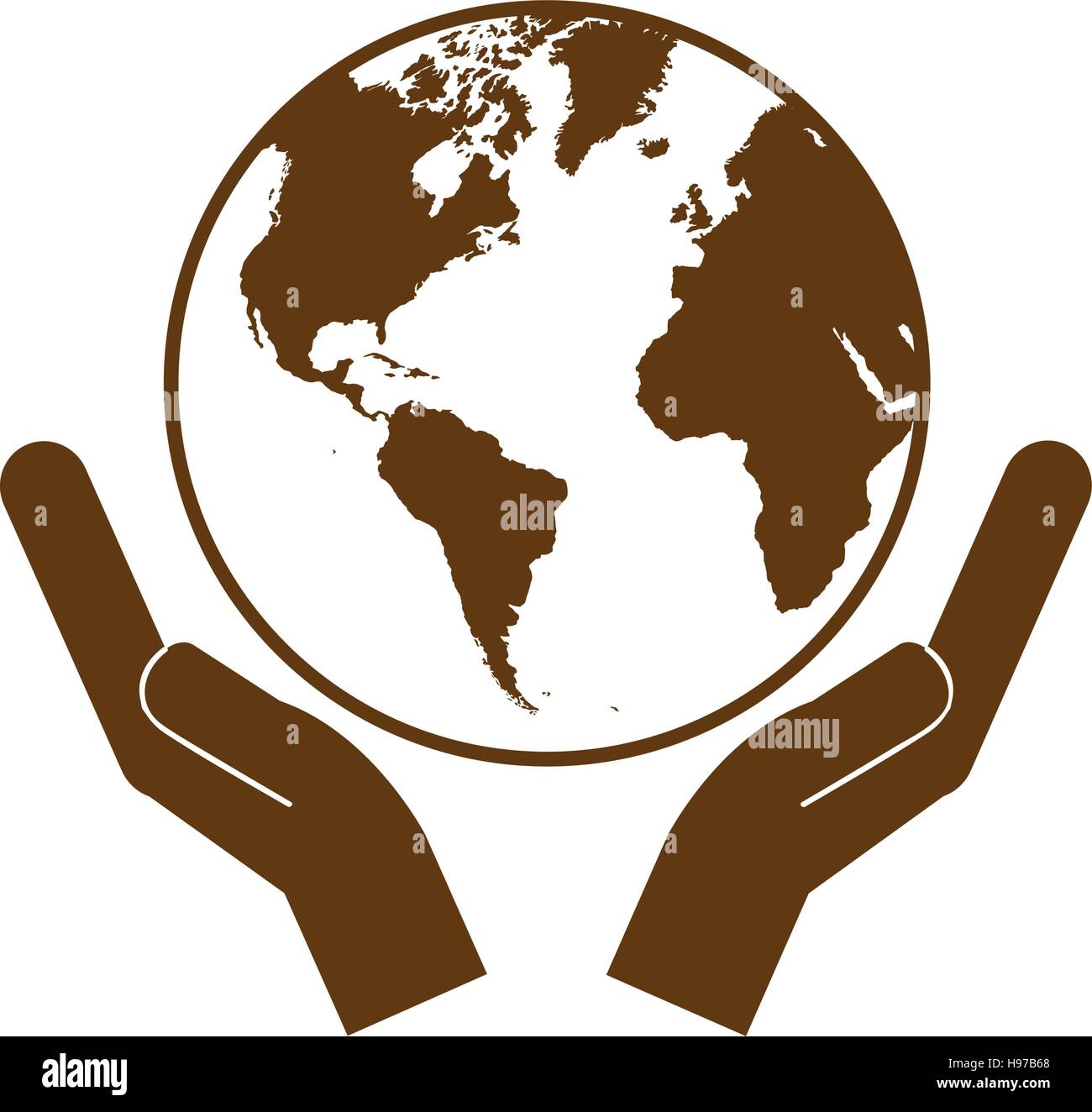 hands holding planet earth icon image Stock Vector Image & Art - Alamy