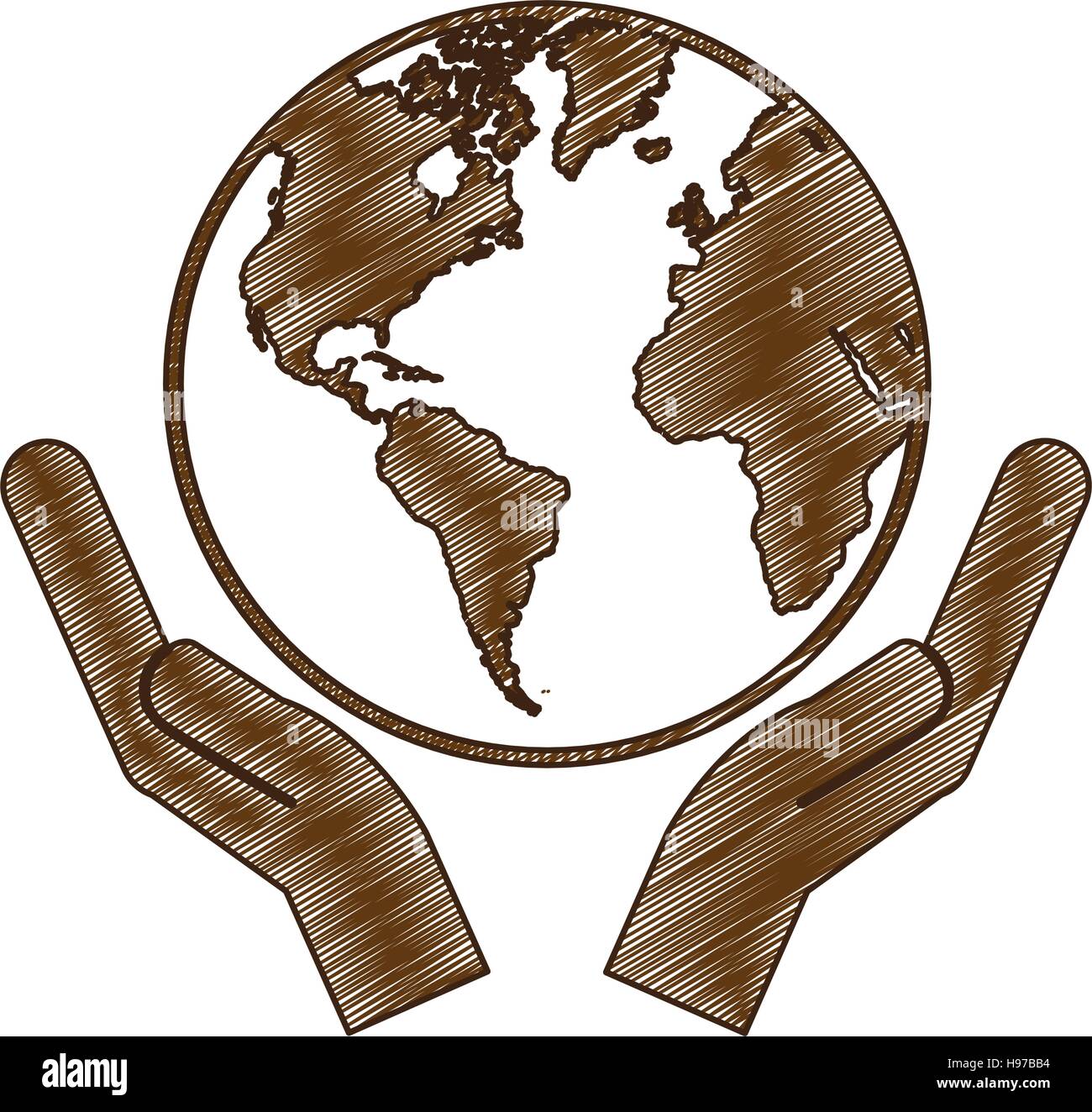 hands holding planet earth icon image Stock Vector Image & Art - Alamy