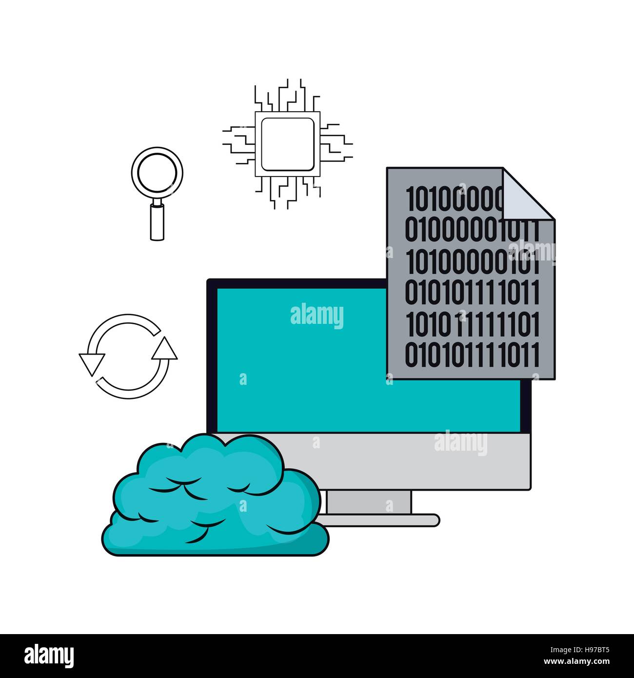 big-data-related-icons-image-stock-vector-image-art-alamy