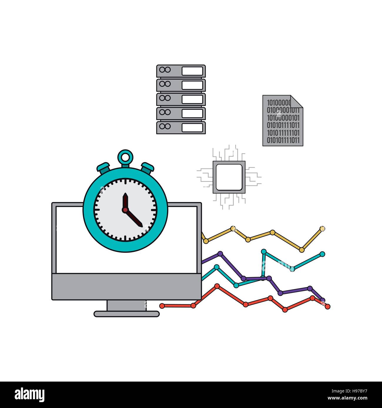 big-data-related-icons-image-stock-vector-image-art-alamy