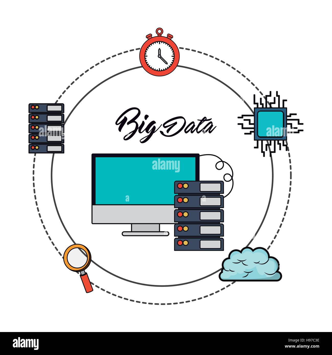 big data related icons image Stock Vector Image & Art - Alamy