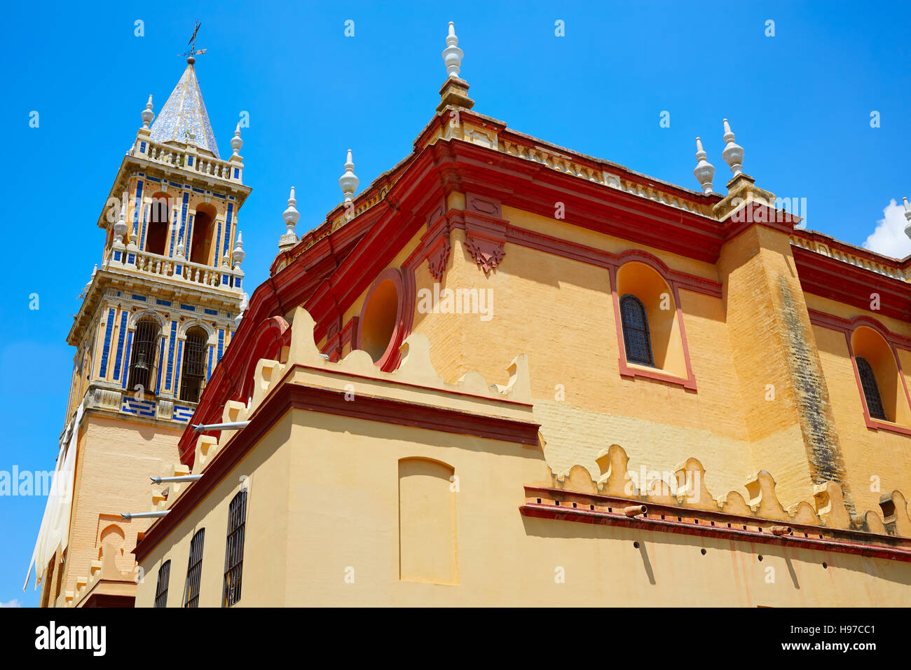 Triana barrio in Seville Santa Ana church andalusia Spain Sevilla Stock ...