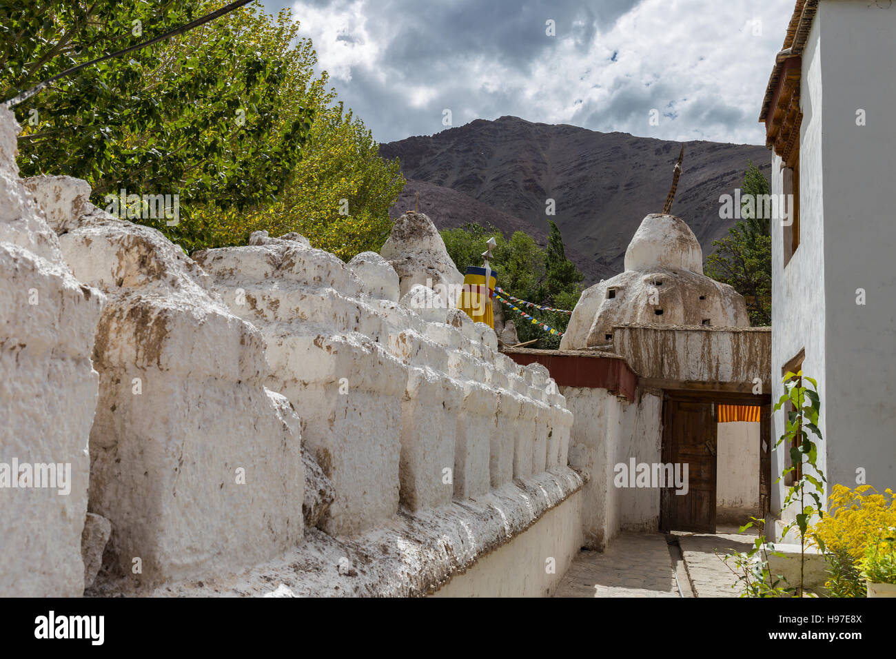 Large Chorten in the Alchi Choskhor monastery Stock Photo