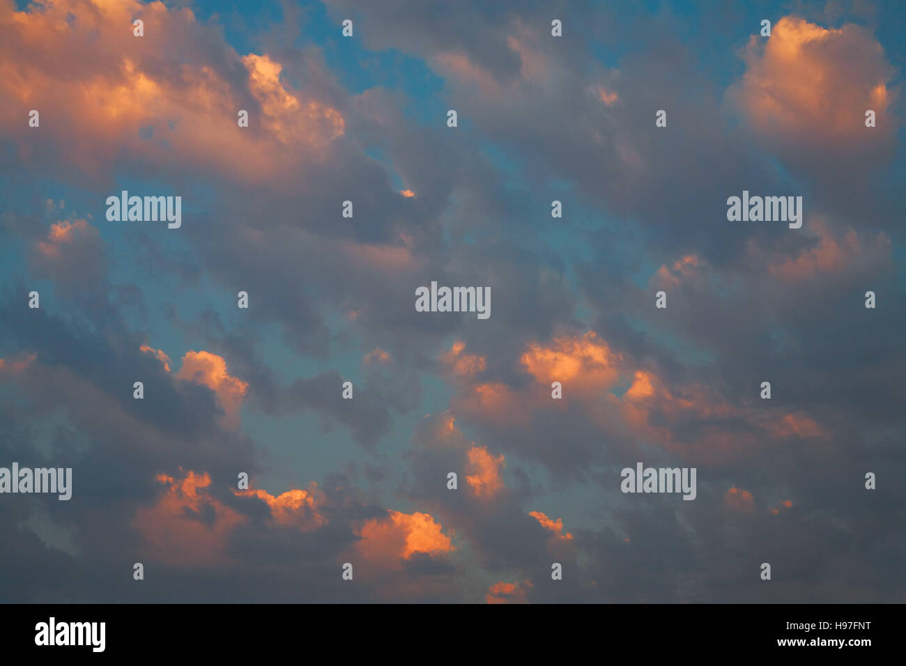 A beautiful cloudy sky at sunset Stock Photo - Alamy