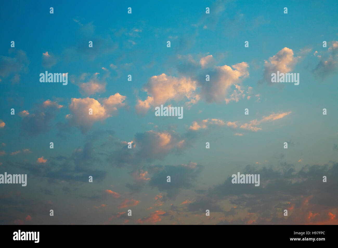 A beautiful cloudy sky at sunset Stock Photo - Alamy