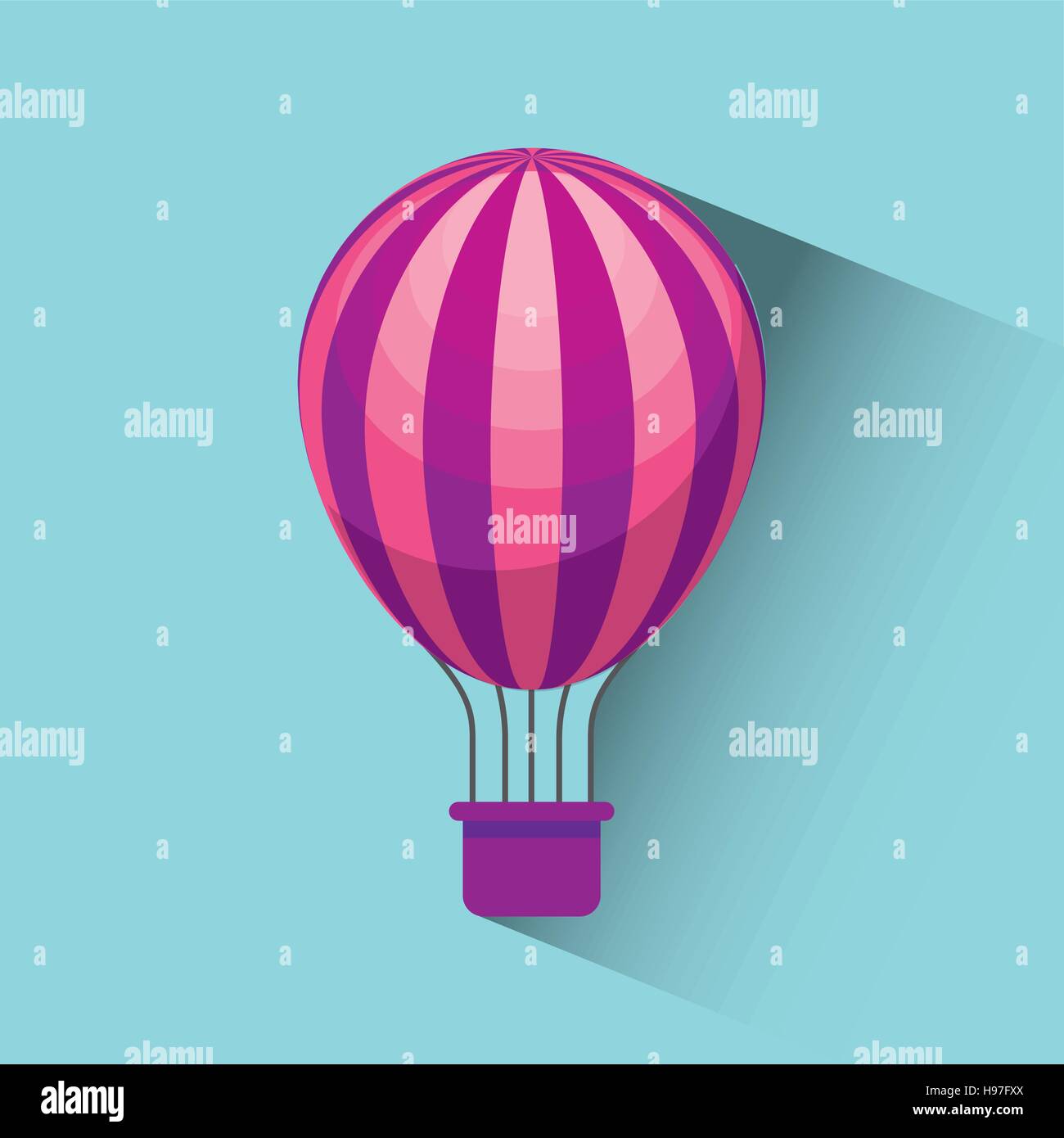 air balloon icon over blue background. colorful design. vector illustration Stock Vector