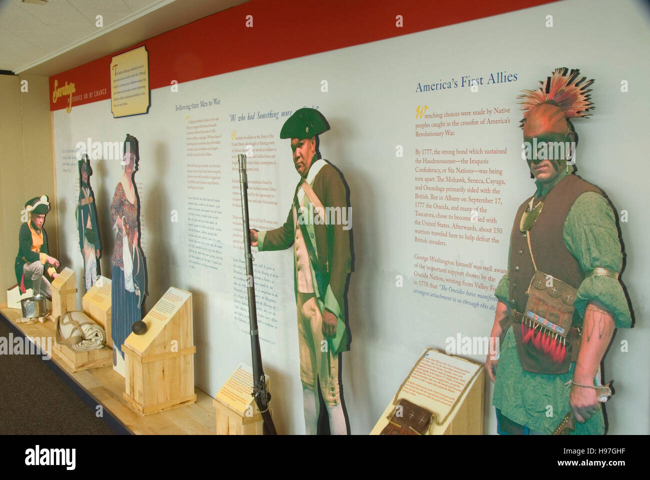 Visitor Center displays, Saratoga National Historic Site, New York
