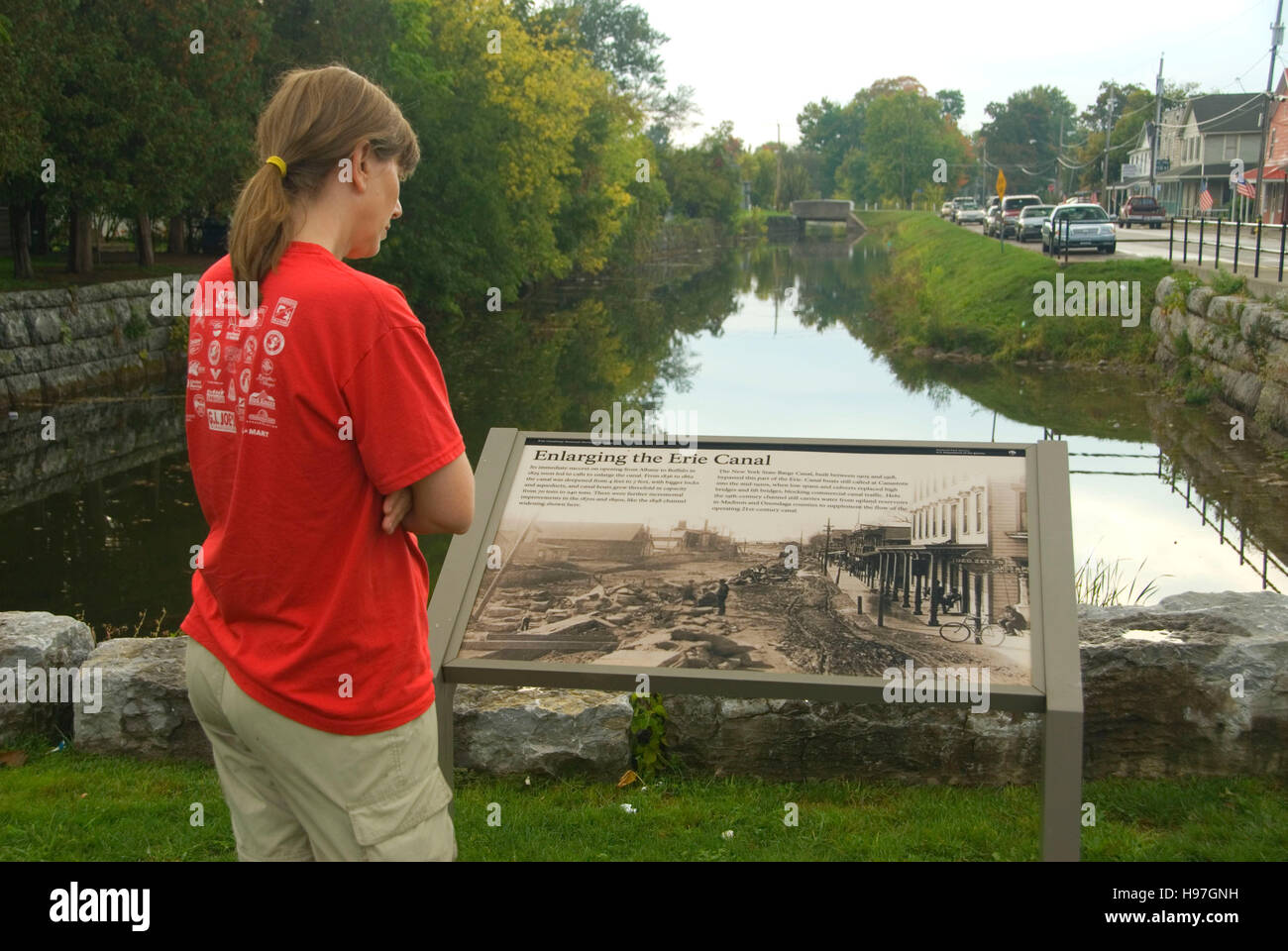Interpretive board, Old Erie Canal State Historic Park, Canastota, New