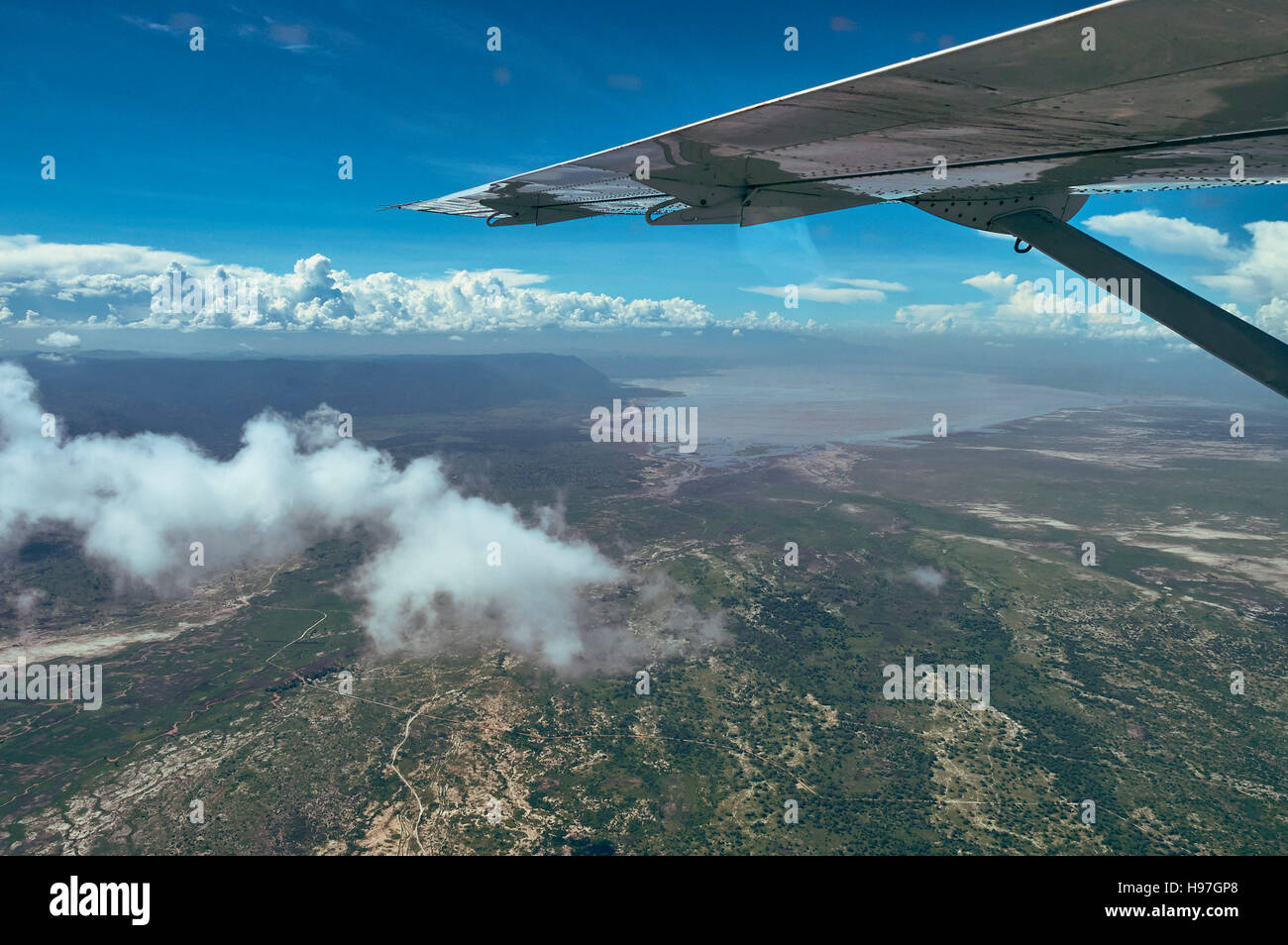 The Rift Valley escarpment at Lake Manyara (aerial view Stock Photo - Alamy