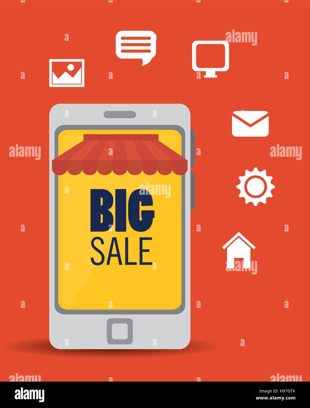 big sale online smartphone app media vector illustration eps 10 Stock Vector