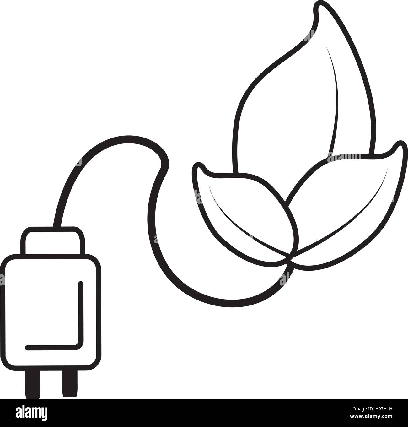 plant leaf icon isolated Stock Vector Image & Art - Alamy