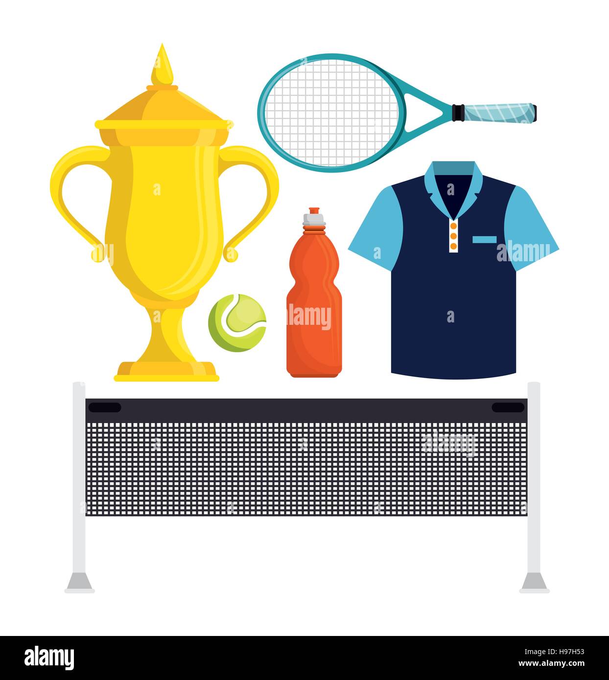 set equipment tennis game vector illustration eps 10 Stock Vector Image ...