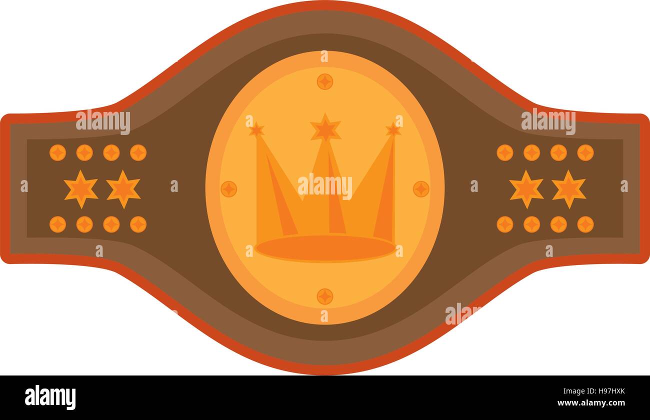 Boxing championship belt isolated icon hires stock photography and