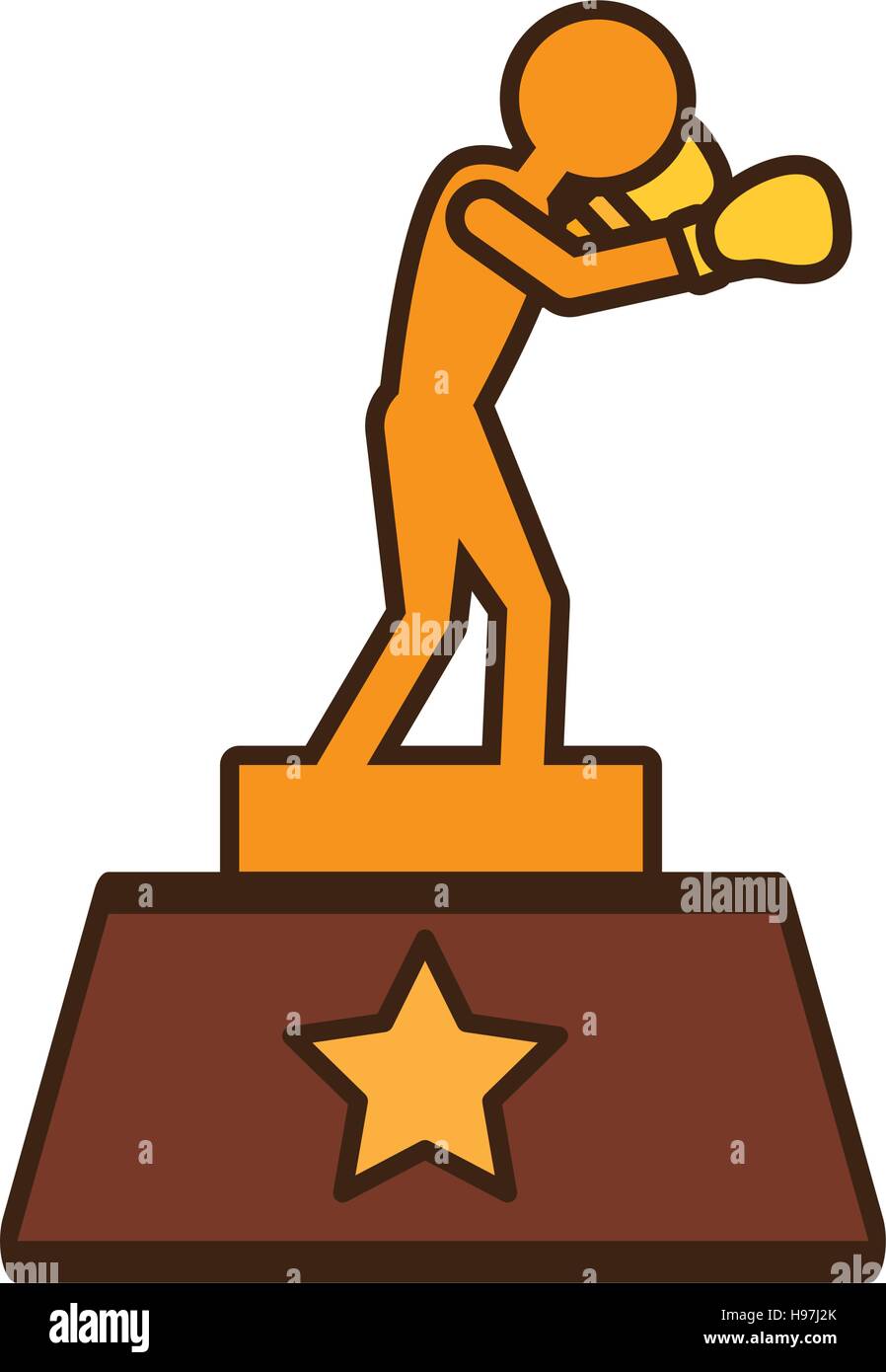 boxing award gold isolated icon Stock Vector Image & Art - Alamy