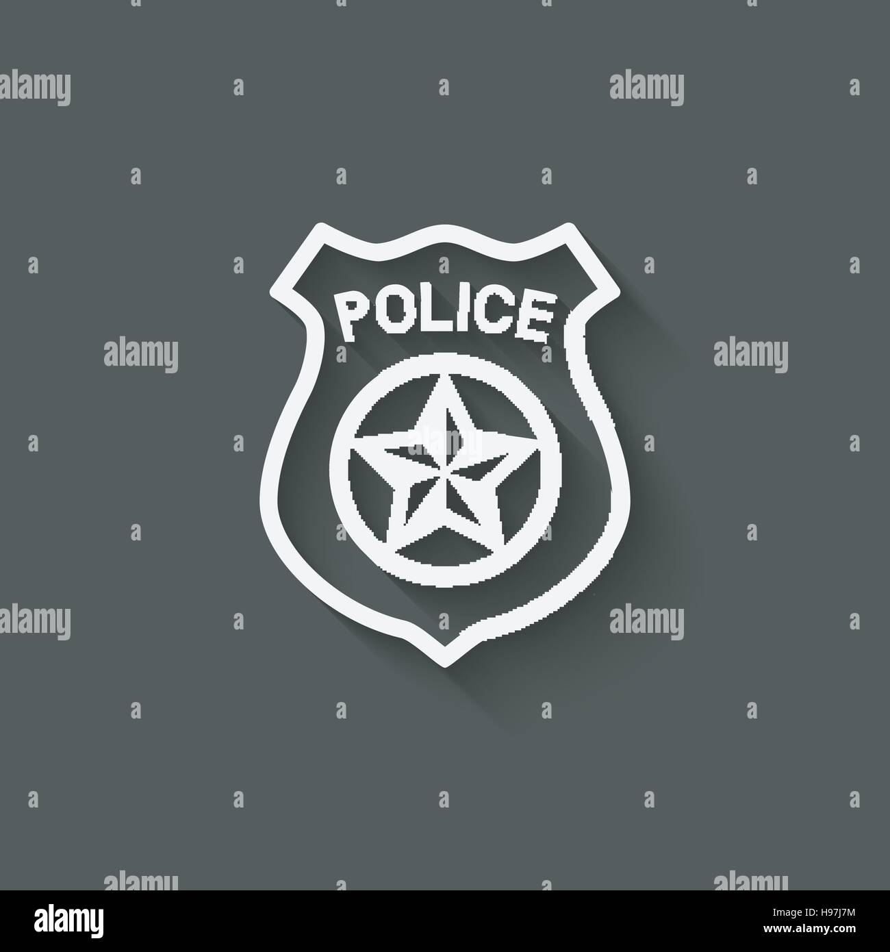 police badge symbol - vector illustration. eps 10 Stock Vector