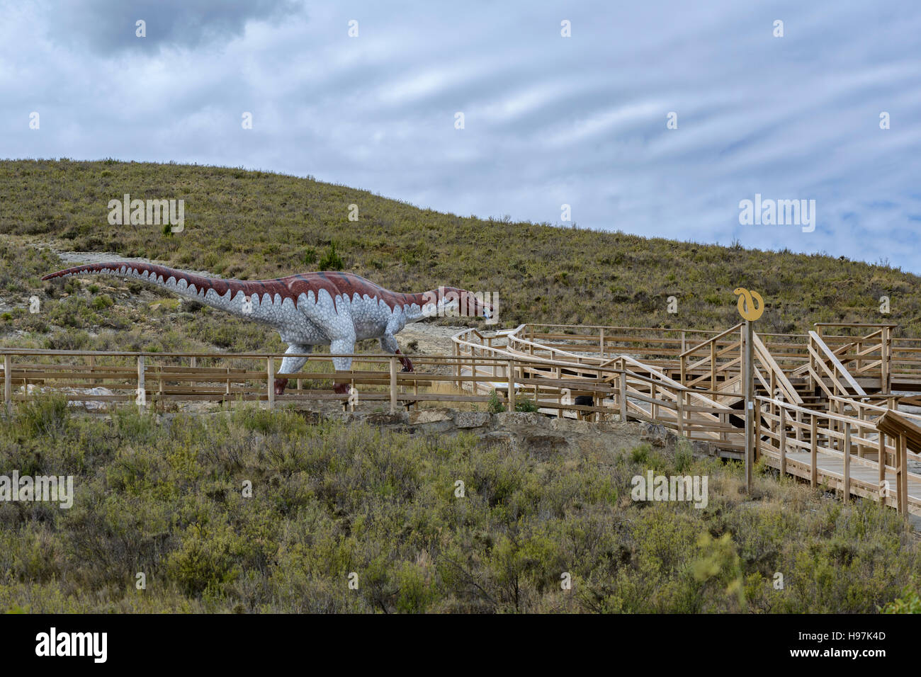 Dinosaur Baryonyx, Igea, La Rioja, Spain, Europe Stock Photo