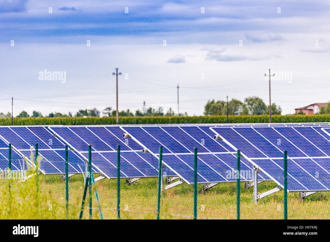 solar panels of photovoltaic power station Stock Photo Alamy