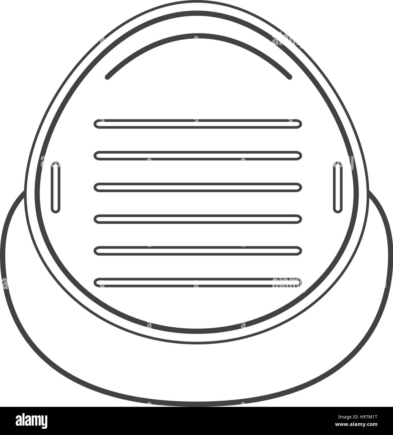 contour silhouette with dust mask vector illustration Stock Vector