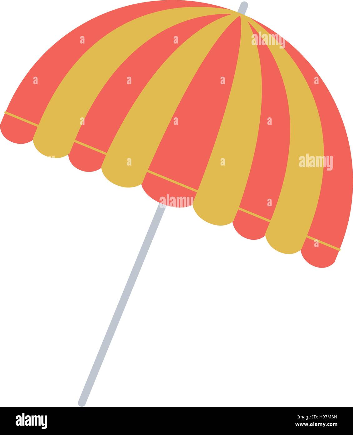 full color with parasol opened vector illustration Stock Vector Image