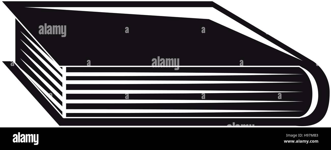 black silhouette book with cover vector illustration Stock Vector Image