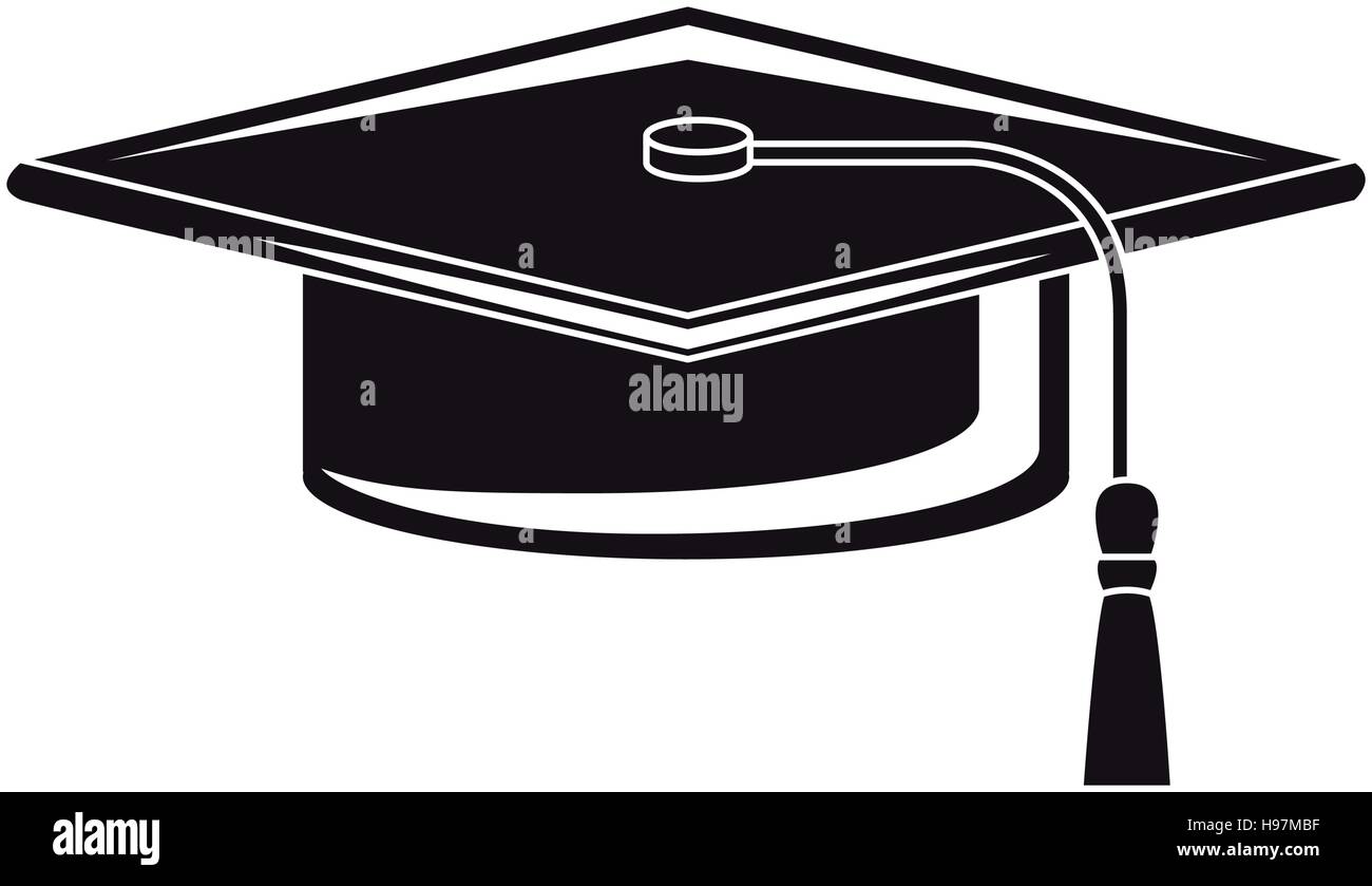 Download black silhouette of graduation cap vector illustration ...