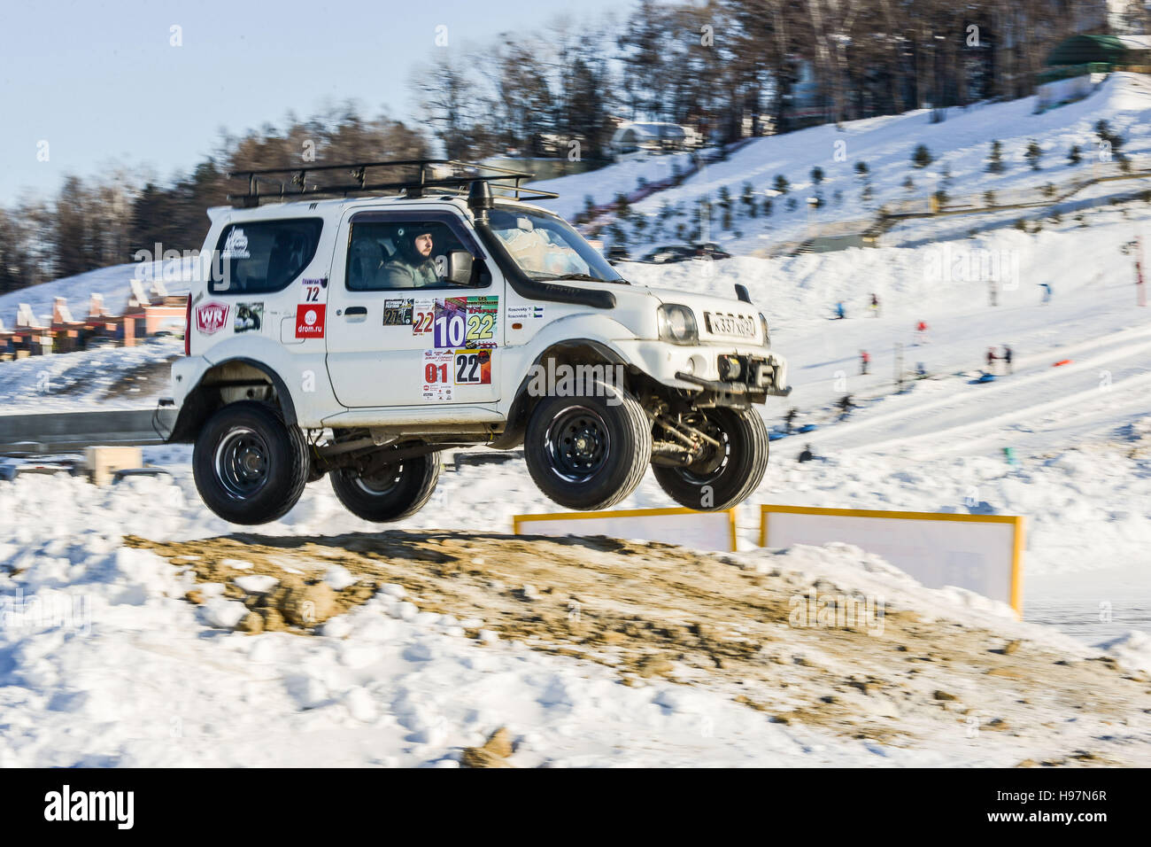off-road vehicles during the annual competitions in the jeep Stock ...