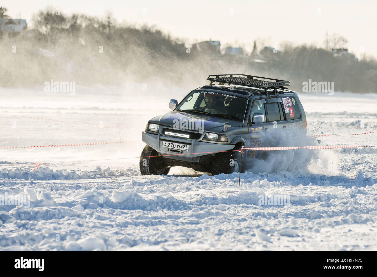 offroad vehicles during the annual competitions in the jeep Stock