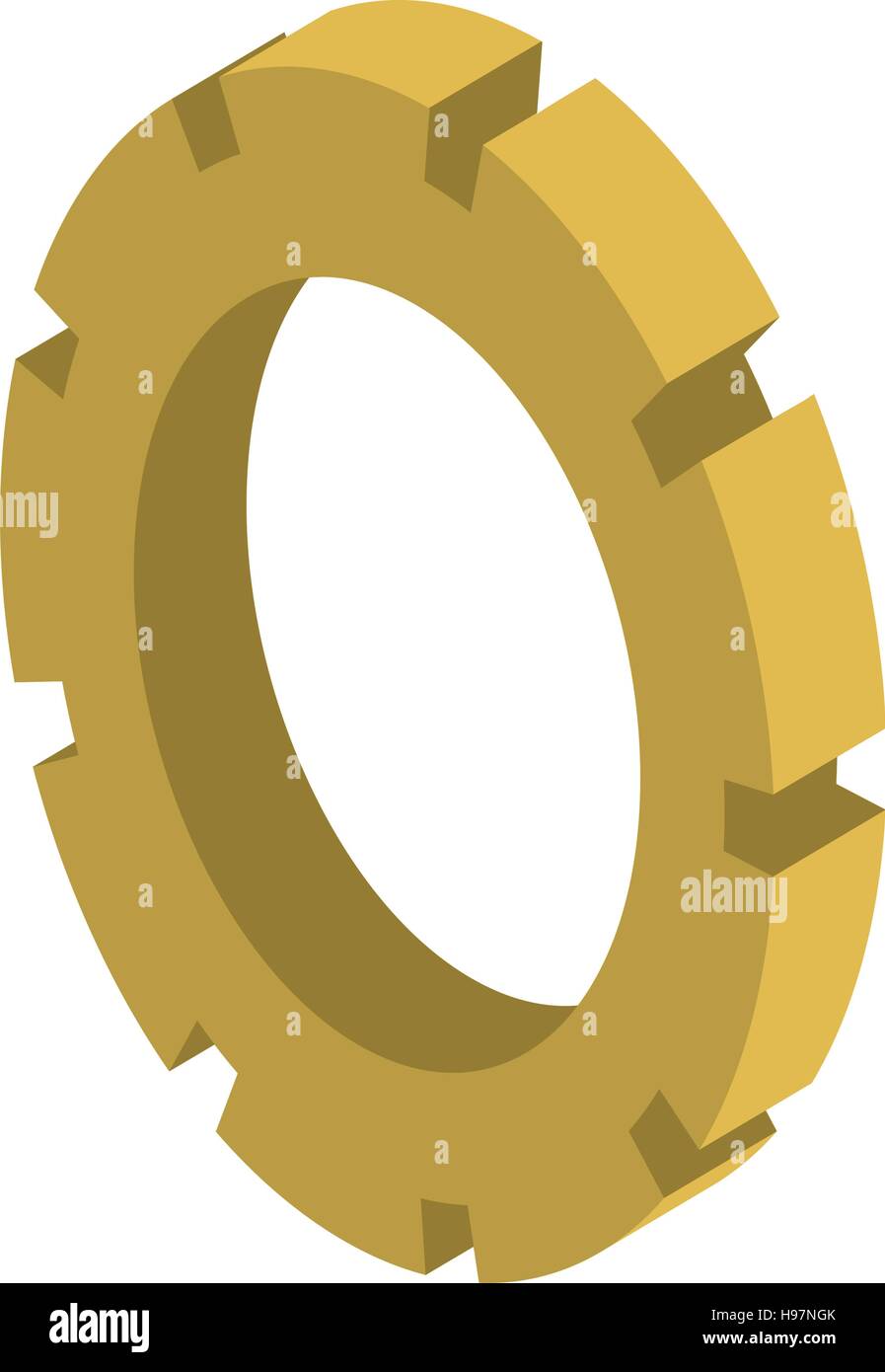 tridimensional silhouette gear wheel icon Stock Vector Image & Art - Alamy