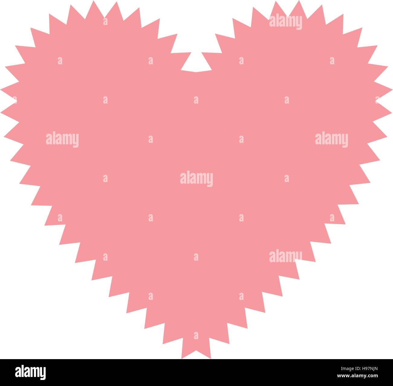 pink heart shape with irregular border Stock Vector Image & Art Alamy