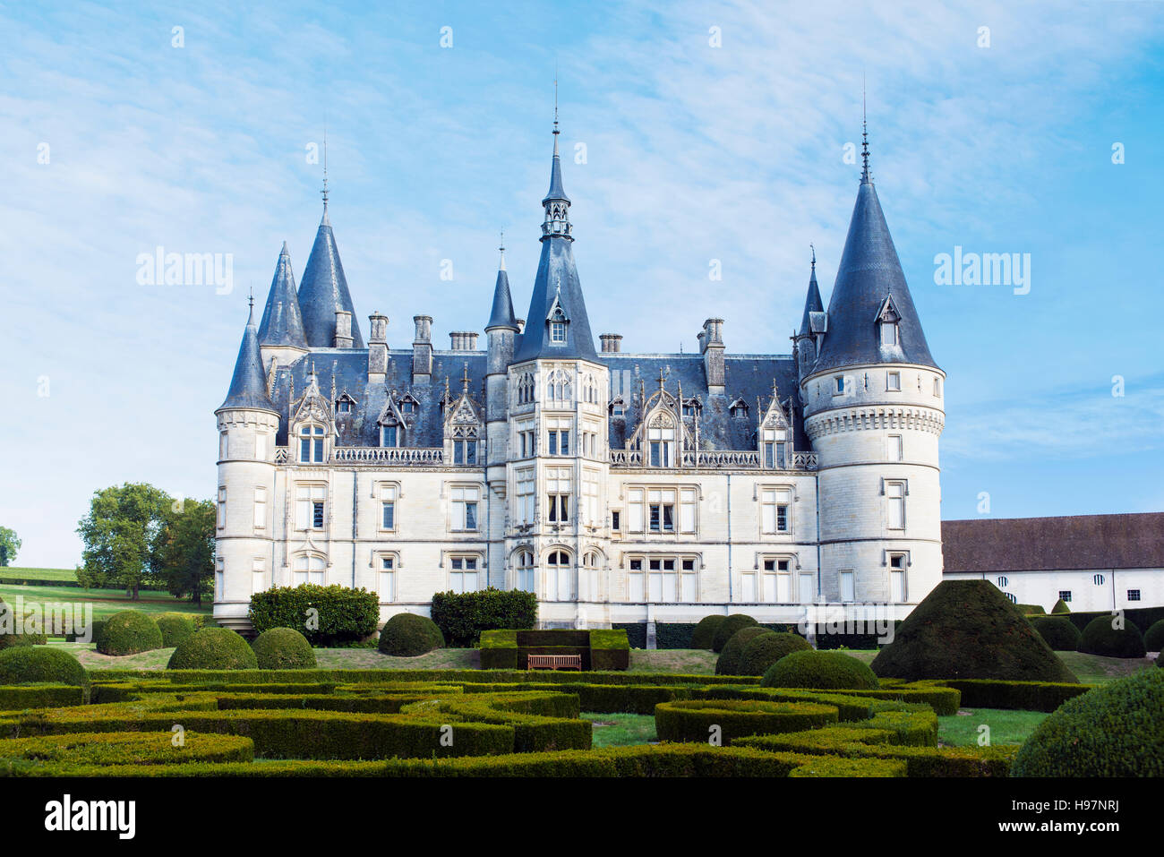 Chateau Nozet of Domaine de Ladoucette near the village of Pouilly-sur-Loire in the Loire Valley, France Stock Photo