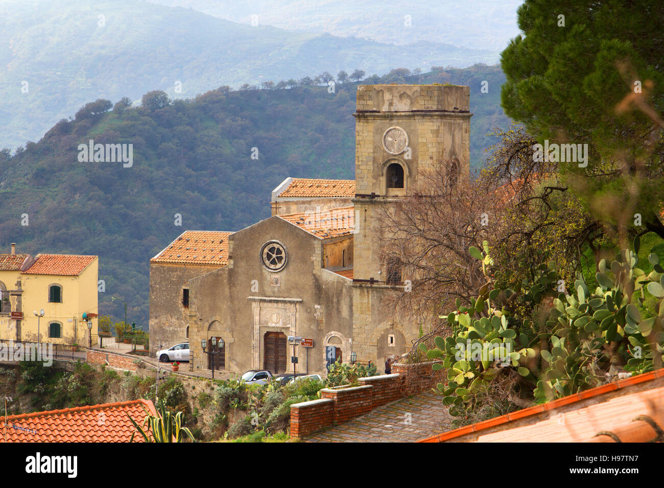 S. Mary in Heaven Assumed in Savoca, Messina Stock Photo