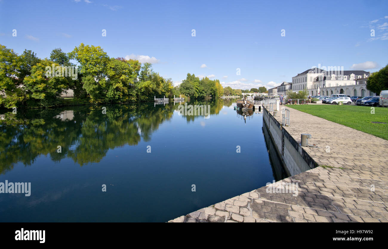 River Charente Cognac Stock Photo