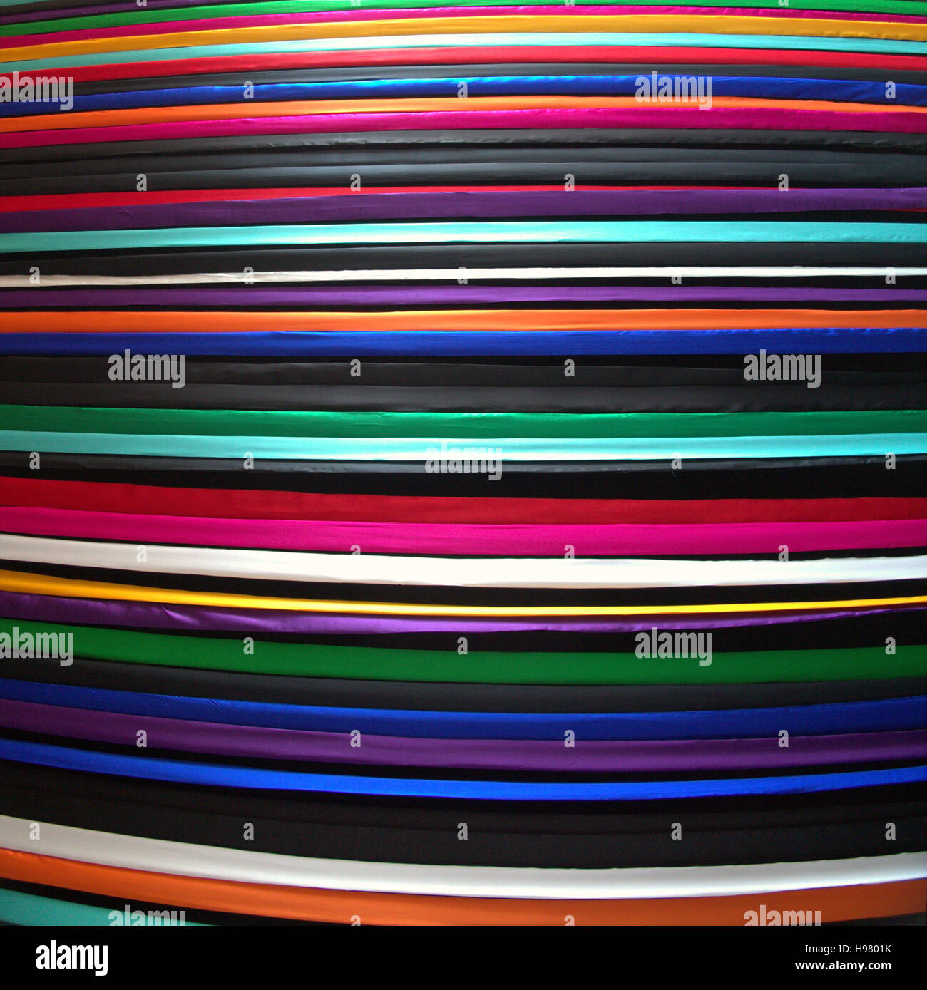 candy stripe material edges rainbow Stock Photo