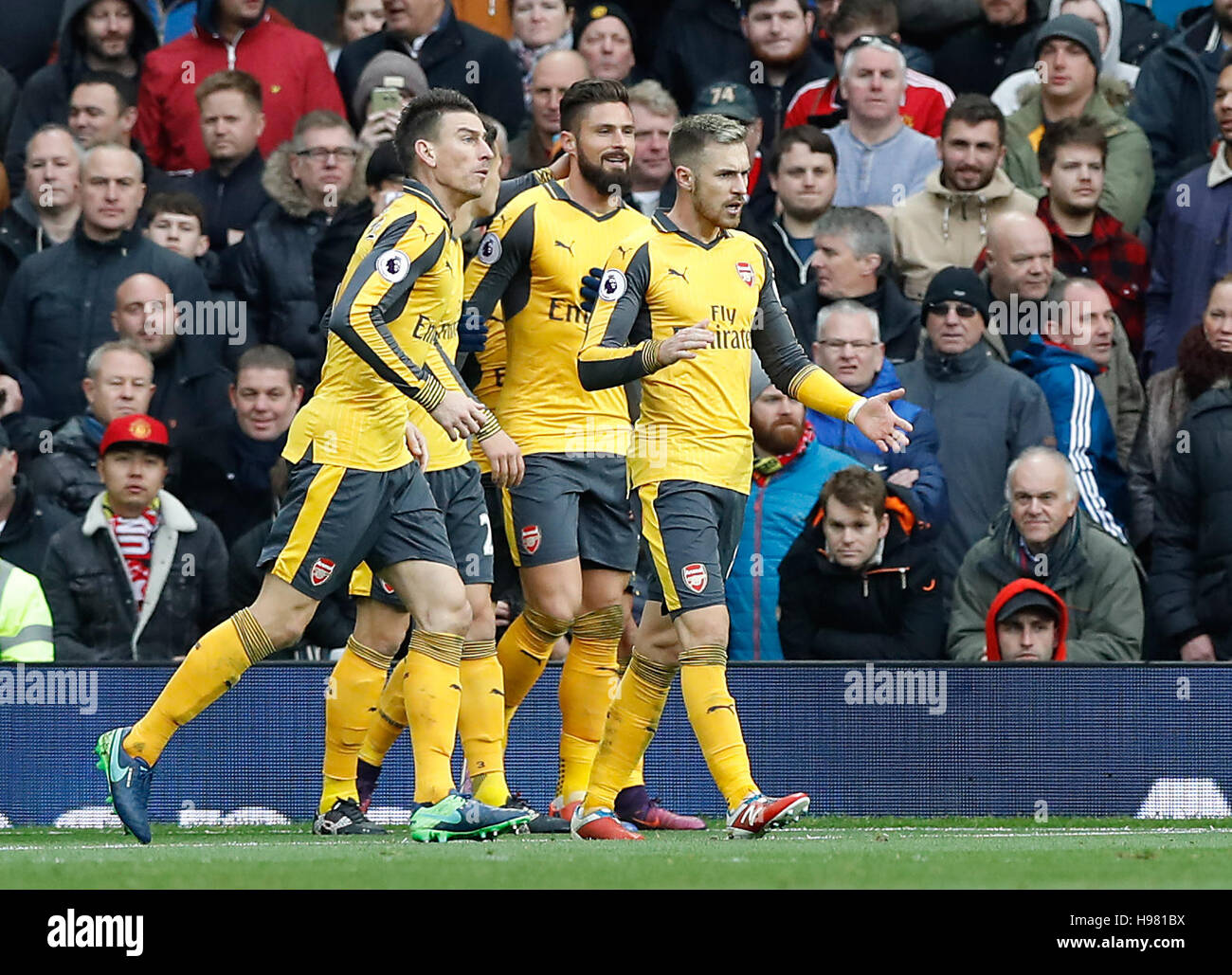 Arsenals Olivier Giroud Centre Celebrates Scoring His Sides First