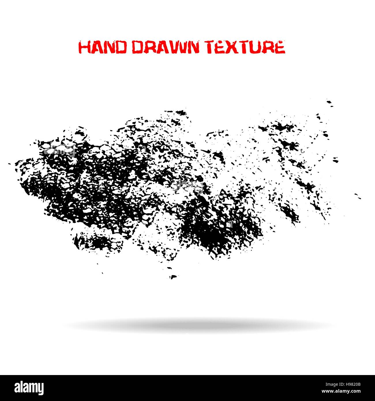 Abstract black sponge stains texture. Design for your brushes and