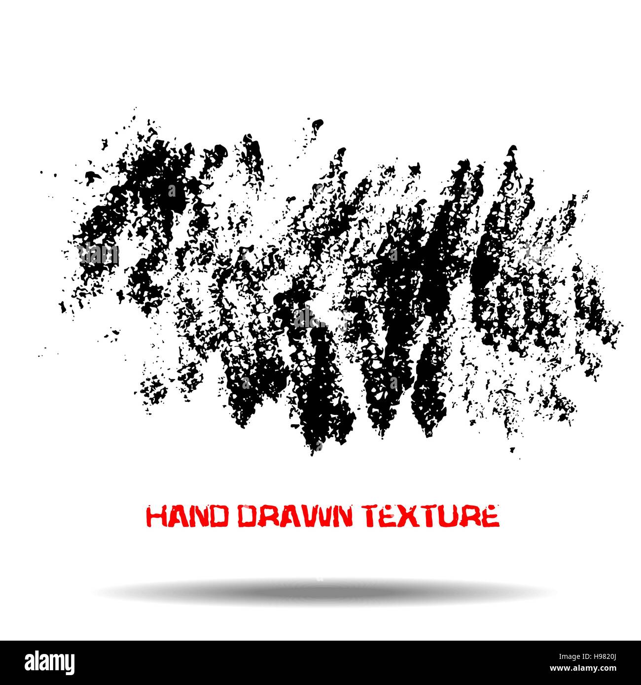 Abstract black sponge stains texture. Design for your brushes and