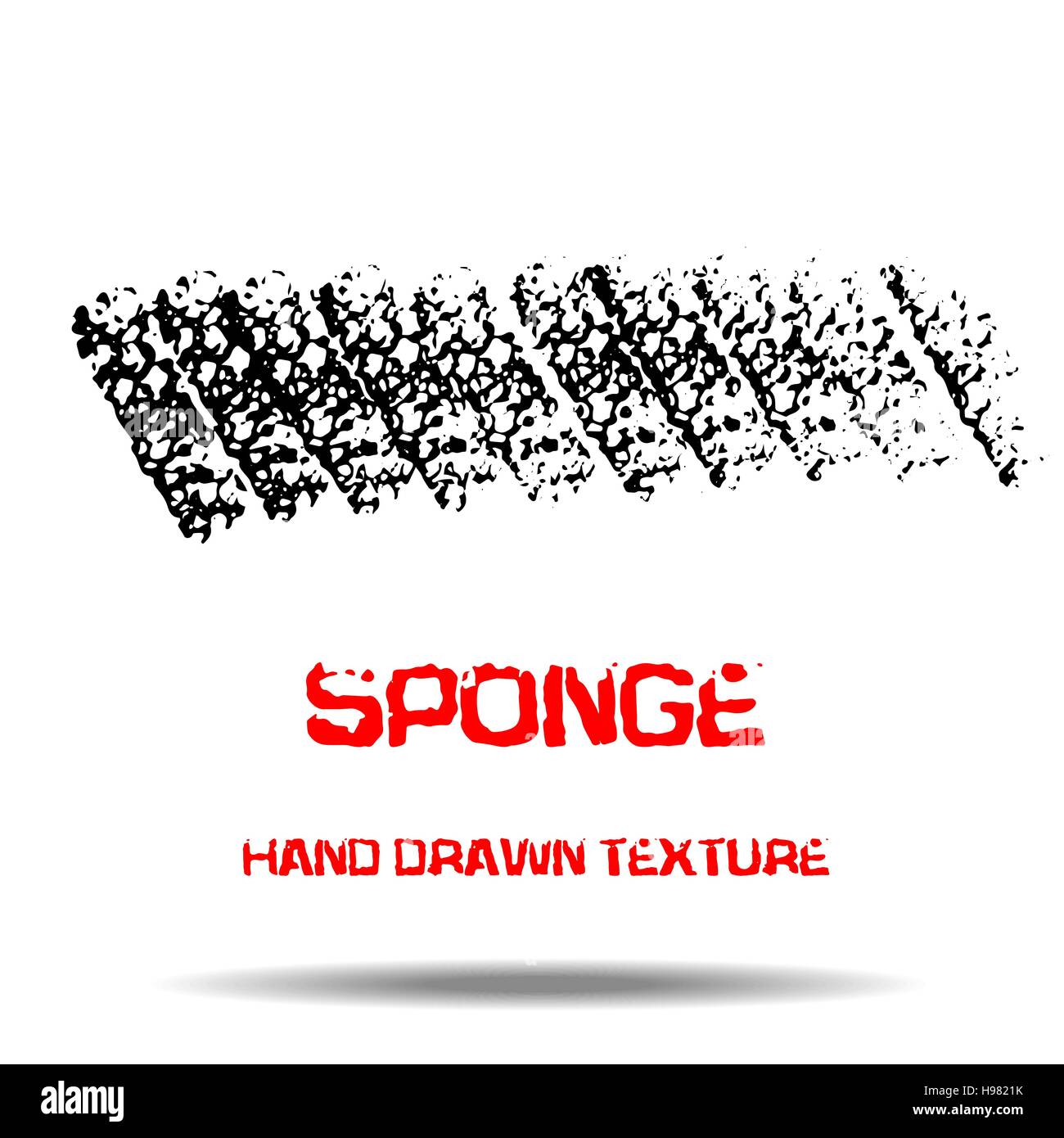 Abstract black sponge stains texture. Design for your brushes and