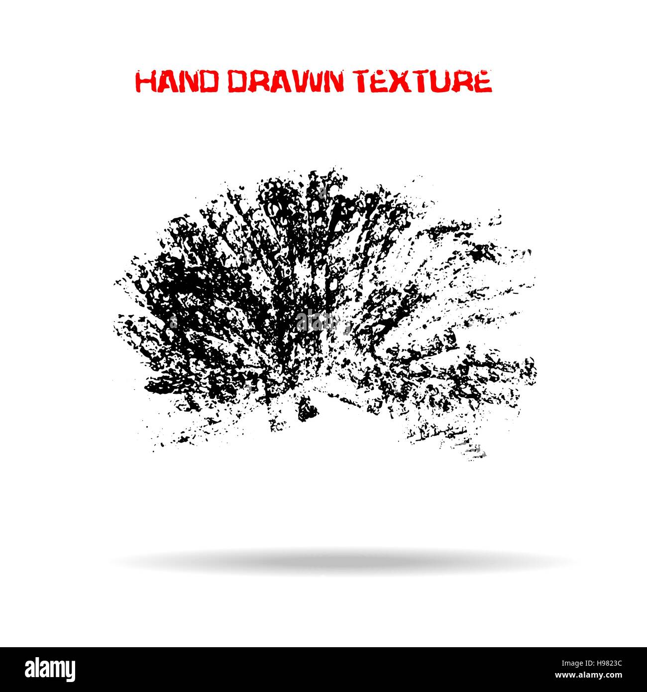 Abstract black sponge stains texture. Design for your brushes and