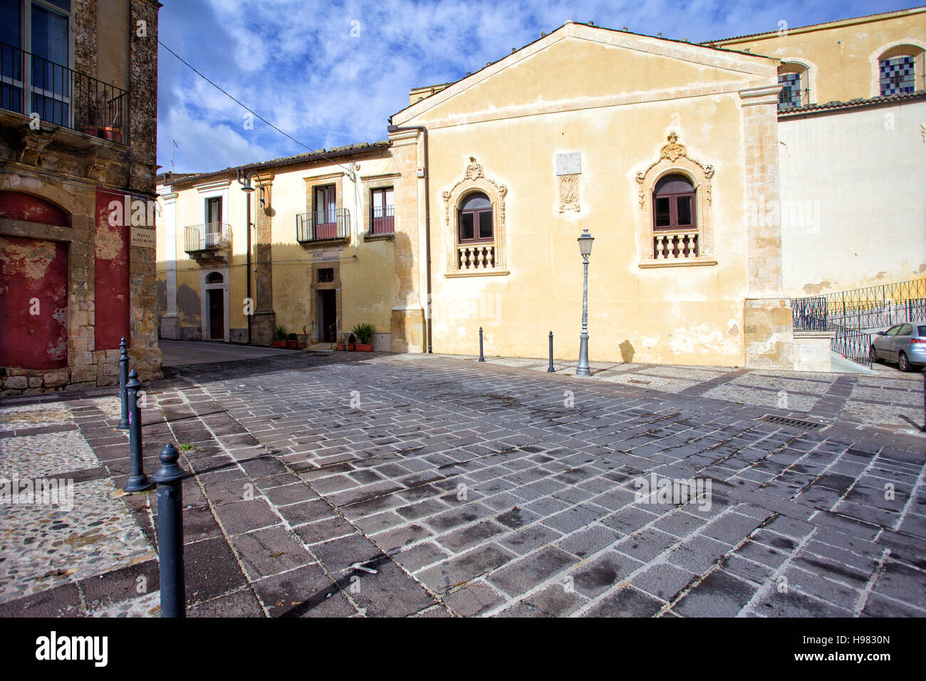 Noble Palace in Palazzolo Acreide, Sicily, Italy Stock Photo