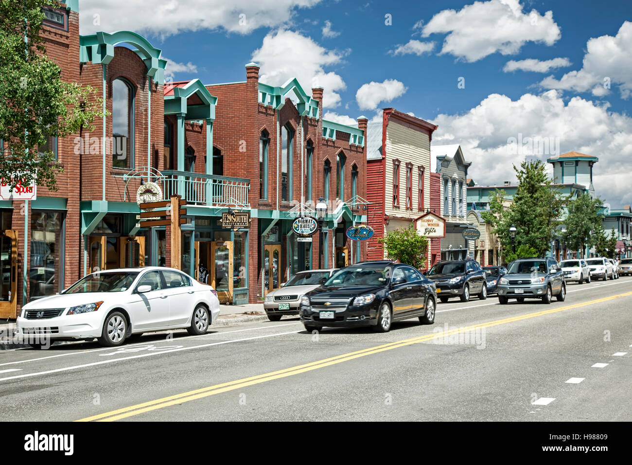Main street breckenridge colorado usa stock photo alamy