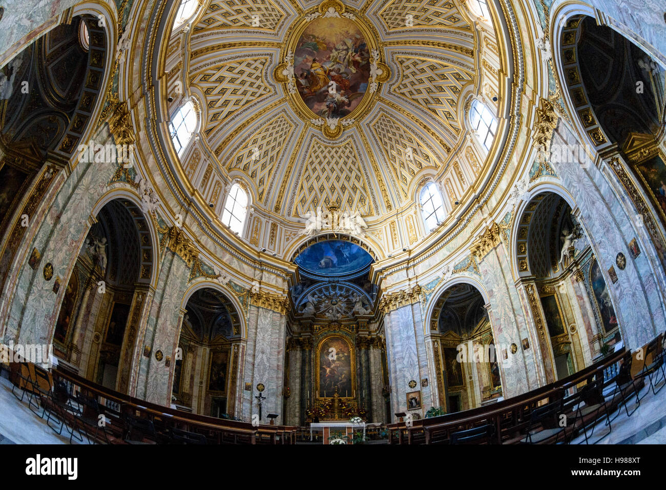 Rome. Italy. Chiesa della Santissima Trinità degli Spagnoli, via dei Condotti. Stock Photo