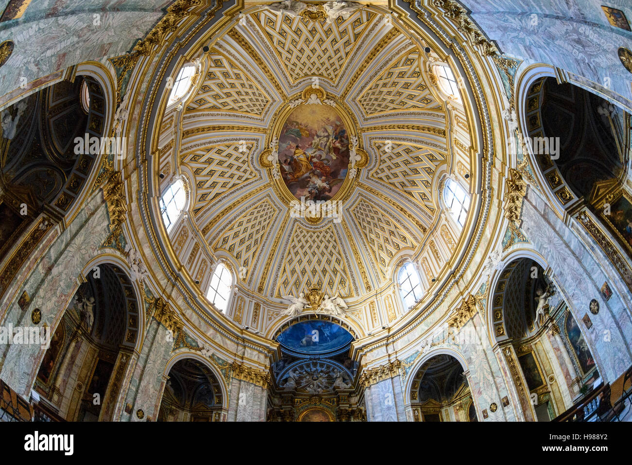 Rome. Italy. Chiesa della Santissima Trinità degli Spagnoli, via dei Condotti. Stock Photo