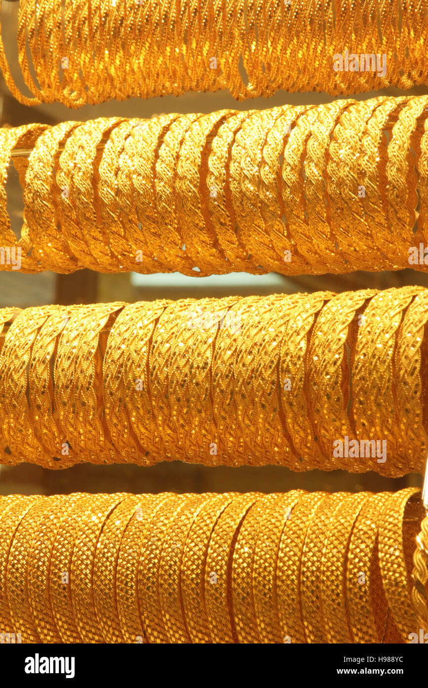 Gold  Bracelets Stock Photo