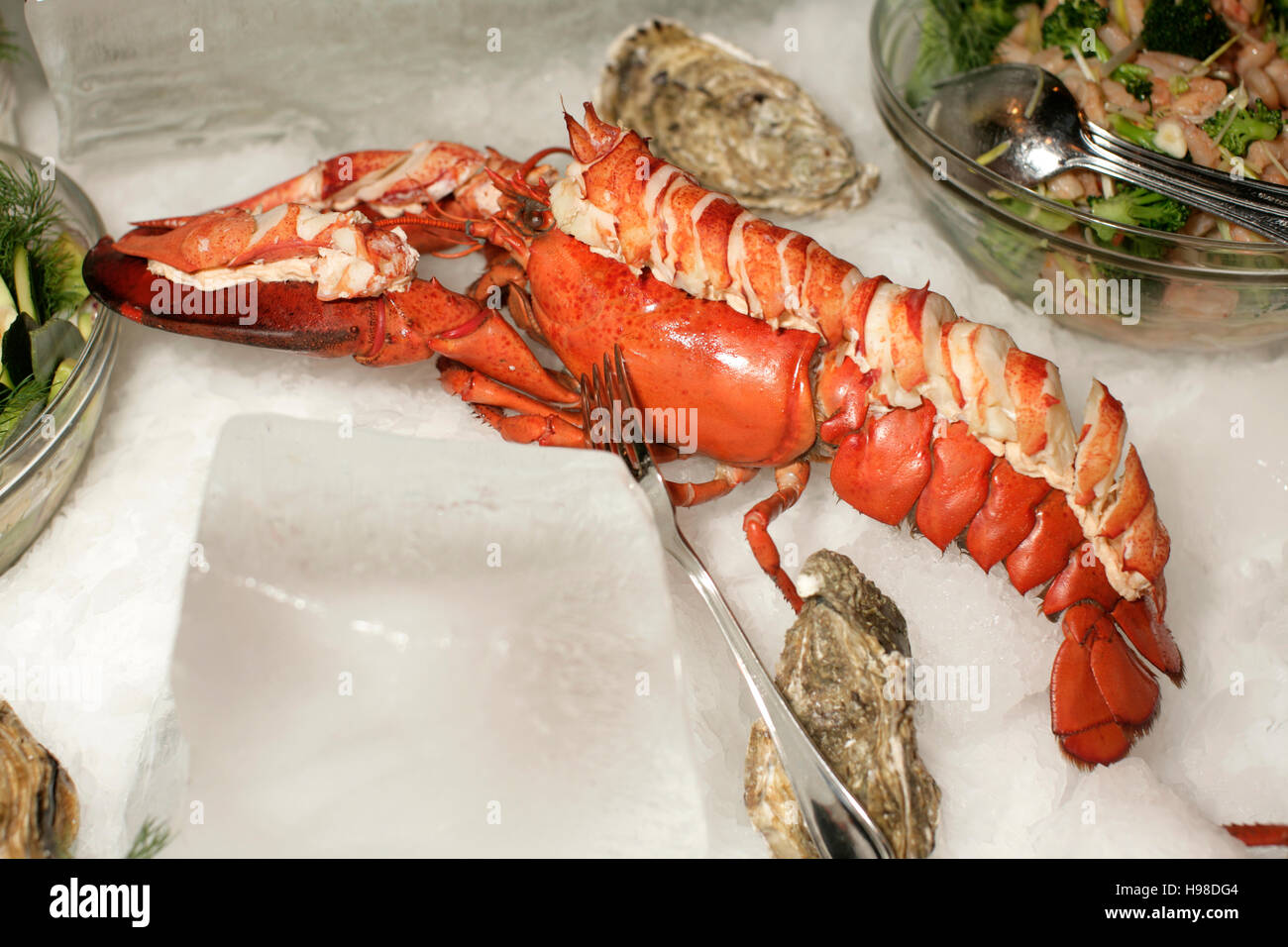 Cooked lobster Stock Photo
